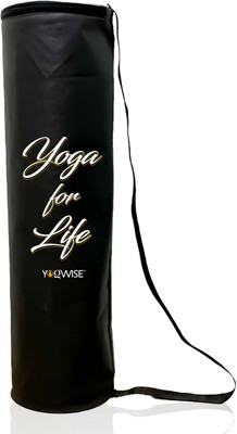 Yogwise Premium Yoga For Life Printed Yoga Mat Carry Bag With Zip & Strap | Cover Only(Black, Backpack)