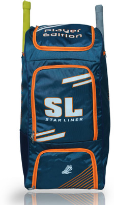 SL STAR LINER Player edition - Duffle Wheels Cricket kit Bag with Two Bat Pocket(Orange, Backpack)