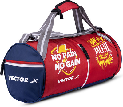 VECTOR X No Pain No Gain Gym bag(Red, Kit Bag)