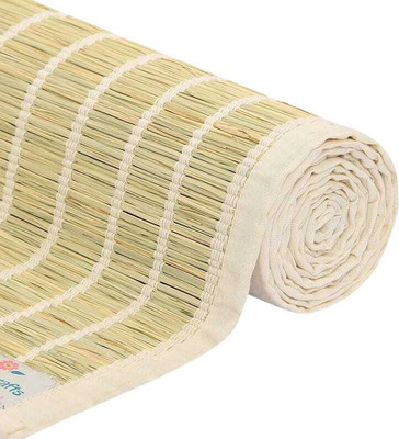 YogaKargha Darbha Grass Fiber Yoga Mat(Green, Drawstring Bag)