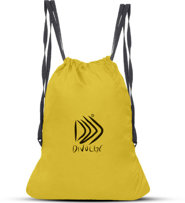 divulge Sports and Multi-utility backpack with drawstring pouch 18.1 L Backpack(Yellow)