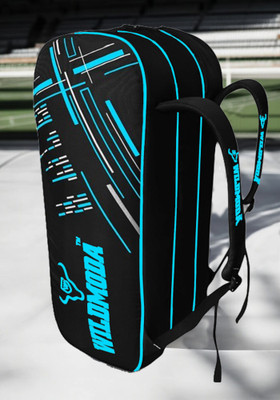 Wildmoda Passion Pro Premium 3-Compartment Badminton & Tennis Racquet Unisex Bag(Black, Kit Bag)