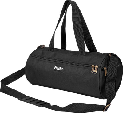 frokht ® Coat Black 16 inch Bag Duffel Gym Bag, Shoulder Bag, Sports Bag Men Women(Black, Kit Bag)