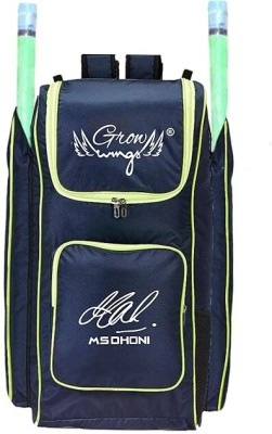 Grow wings Black Light Weight Cricket Kit Bag Double Bat Pocket Bag(Backpack)