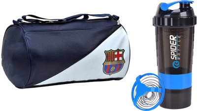 TRUE INDIAN Combo Fitness Kit Gym Duffel Bag with 500ml Shaker Bottle/Gym Bottle for Unisex(Blue, Kit Bag)