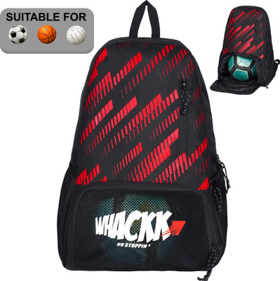 WHACKK Thunderbolt Soccer Football Basketball Volleyball kit Bag(Black, Kit Bag)