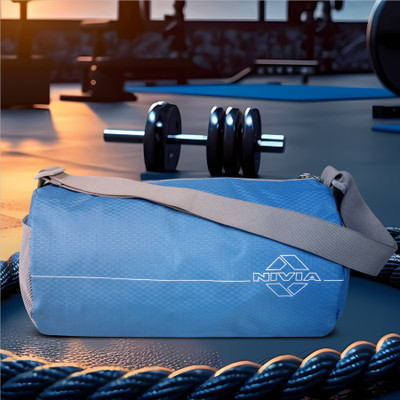 NIVIA Basic Duffle Bag(Blue, Kit Bag)