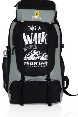 RIDA Travel Bag Hiking/Trekking/Campaign Bag/Rucksack with Shoe Compartment-GREYBLACK(Multicolor, Backpack)
