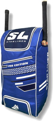 SL STAR LINER Pro Edition - Cricket kit bag Duffle Wheels with Two Bat Pocket and Shoe Pocket(Blue, Kit Bag)