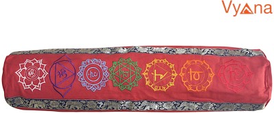 VYANA Cotton Canvas Yoga Mat Bag|Eco-Friendly & Washable Yoga Bag Cover, Gym(Red, Kit Bag)