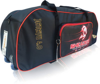SHEADER CRICKET KIT BAG JAYAYU 4.0 PITTHO STYLE WHEEL BAG 3D PRINT(Red, Wheeler)