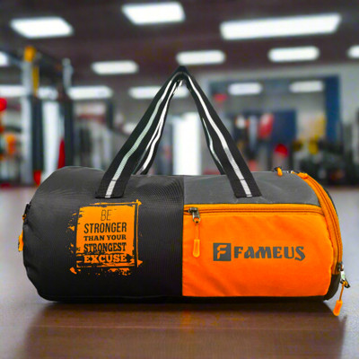 RIVERSUN FAMEUS 25L Orange Gym Bag with Shoe Compartment Duffel Without Wheels
