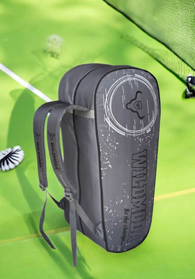 Wildmoda Passion Premium 2-Compartment Badminton & Tennis Unisex racquet Bag(Grey, Kit Bag)