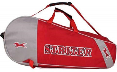 Striter Bedminton/Tennis Racket Kit Bag + Exercise Band for Unisex Double Pocket(Red, Backpack)