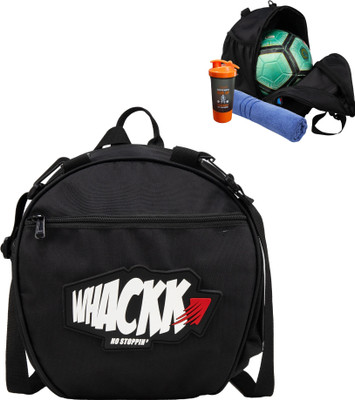 WHACKK Attack Black Soccer Football Basketball Volleyball Kitbag Backpack Bag Sidebag(Black, Kit Bag)