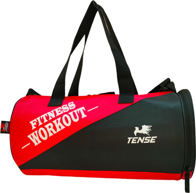 Tense Workout Gym Bag Polyester/Unisex Gym Bags/Shoulder Bag for Men & Women(Red, Kit Bag)