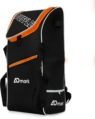 ADMARK cricket kit bag heavy duty with single bat pocket kids 12-16 year orange/black(Orange, Backpack)