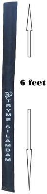 TRYME HERBS Silambam Sticks Bag | Sports Bag | 6 feet bag | Capacity-4 to 5 sticks(Black, Kit Bag)
