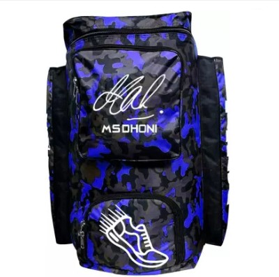 APAKSH Best Cricket Kit Bag With MS Dhoni Signature multi colour (Kit Bag) BLUE(Kit Bag)