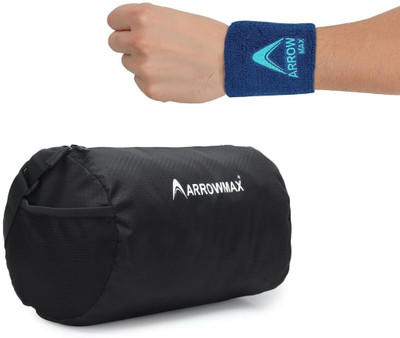 ArrowMax Best In Basic Duffle Sports And Gym Bag With Wrist Band Sweat Band Pure Cotton(Blue, Kit Bag)