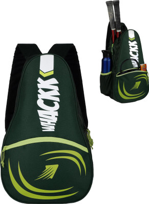 WHACKK Ace Unisex Squash Kit Bag/Tennis-6 Badminton-8(Green, Backpack)