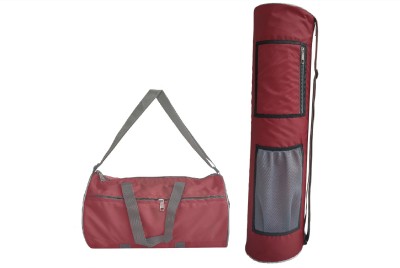 PANCHTATAVA Trendy Red Grey Yoga Mat Cover/ Bag with Green Duffel/Gym Bag for Men & Women(Red, Sling Bag)