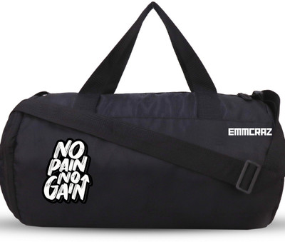 EMMCRAZ Trendy Gym Bag/Duffle Bag/Shoulder Bag/Sports Bag/Gym Bags for Men & Women(Black, Kit Bag)