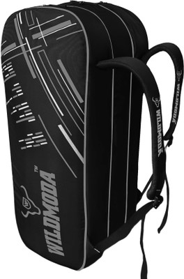 Wildmoda Passion Pro Premium 3-Compartment Badminton & Tennis Racquet Unisex Bag(Black, Kit Bag)