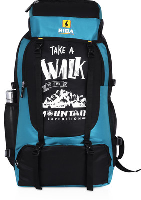 RIDA TravelBag Hiking/Trekking/CampaignBag/Rucksack with ShoeCompartment-SEAGREEN BLK(Green, Backpack)