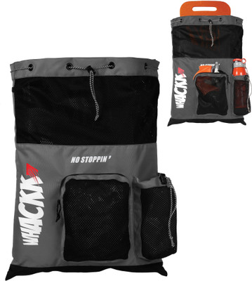 WHACKK Aqua Unisex Swimming kit Wet Pocket Gym(Grey, Drawstring Bag)