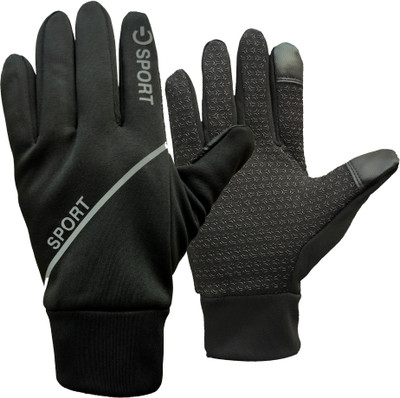 DreamPalace India Winter Full Finger Riding Motorcycle Bike Gloves Windproof Non-slip Riding Gloves(Black)