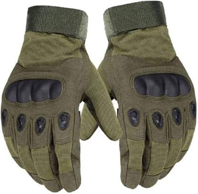 SHIFTER Bike Riding Motorcycle Gloves Multipurpose With Knuckle Protection Men Women Riding Gloves(MILITARY GREEN)