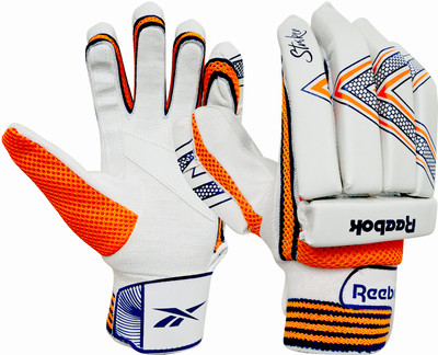 REEBOK Striker Adult RH Cricket Batting Gloves(White/Blue/Orange)