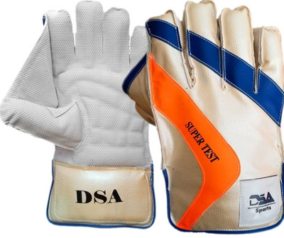 D.S.A SPORTS Super test (Y) Wicket Keeping Gloves(White)