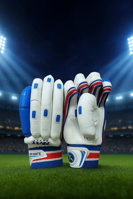 KhoLi Men's Virat Kholii Batting Gloves(Blue, White)