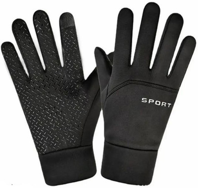 uRock Warm Winter Riding Gloves with Non-Slip Palm, Waterproof & Breathable Glove Riding Gloves(Black)