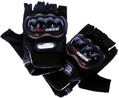 meenu arts Premium Pro Biker Riding Gloves_567 Riding Gloves(Black)