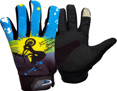 DreamPalace India Biker Hand Gloves For Riding Bikes/Motorcycles/Cycles/Sports Gloves Cycling Gloves(Blue)