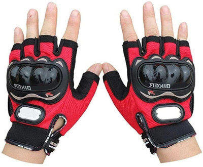 UTEXX Haif Hand Pr1BikerHandGloves,Biking,Cycling ,Gym And Wenter Used Best PrpducR1 Riding Gloves(Red)