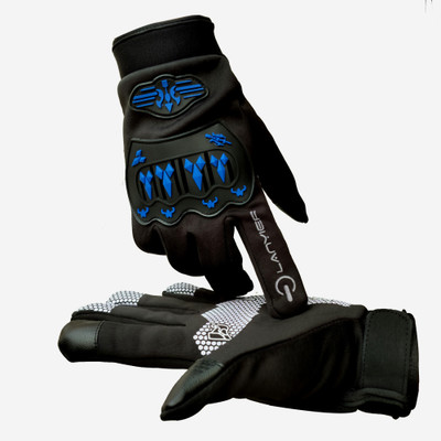 DreamPalace India Full Finger Bike Gloves for Men Women Bike Riding Gloves Hard Knuckle Gloves Riding Gloves(Blue)