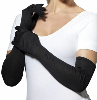 GREENPORT Arm Sleeves Full-Hand Long Gloves for Bike Riding , Washable and Reusable Riding Gloves(Black)
