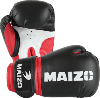 MAIZO Pro Training Black Red Boxing Gloves(Black, Red, White)