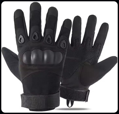 JAI SHRI Full Finger Winter Bike Riding Tactical Hand Gloves for Men Bike Racing_ Driving Gloves(Black)