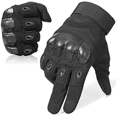 DreamPalace India Riding Gloves for Bike Motorcycle with TouchScreen Finger Full Finger Bike Glove Riding Gloves(Black)