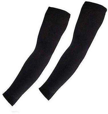 Adnate Nylon, Cotton Arm Sleeve For Boys & Girls(Free, Black)