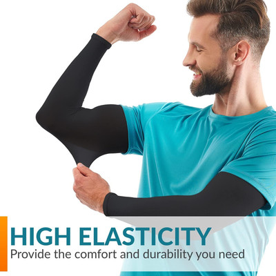 London Paree Arm Sleeves for Men and Women Sun UV Protection Riding Gloves Driving Gloves(Black)