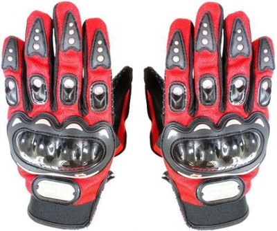 meenu arts Premium Pro Biker Riding Gloves_158 Riding Gloves(Red, Black)