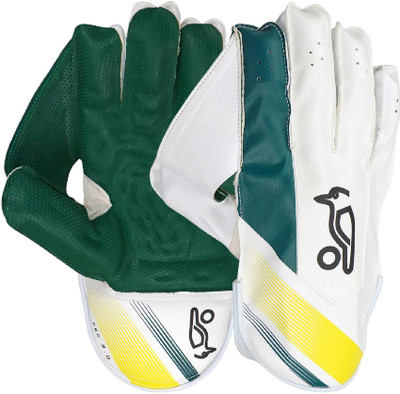 KOOKABURRA PRO 3.0 Men's (Age 17+) Wicket Keeping Gloves(Green, Gold)