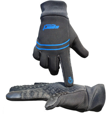 DreamPalace India Waterproof Gloves Fleece Outdoor Sports Cycling Skiing Nonslip Winter Gloves Riding Gloves(Blue)
