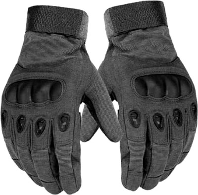 MELZRON Full Finger Tactical Bike Hand Gloves for Motorcycle Gloves for Men Winter Driving Gloves(Black)